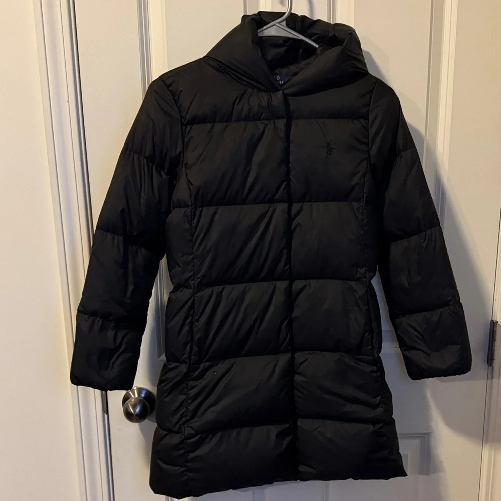 Polo by Ralph Lauren Down Black Hooded Kids Puffer Coat